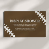 Football Wit Bruin Baby shower Display Douche Informatiekaartje