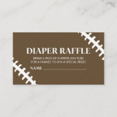 Football Wit Bruin Baby shower Luier Raffle Informatiekaartje (Voorkant)