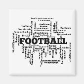 Football Word Cloud Magneet (Voorkant)