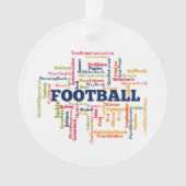 Football Word Cloud Ornament (voorkant)