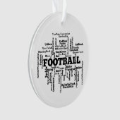 Football Word Cloud Ornament (voorkant)