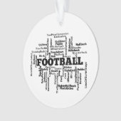 Football Word Cloud Ornament (voorkant)