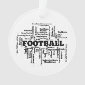Football Word Cloud Ornament (voorkant)