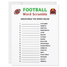 Football Word Scramble spel