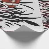 Football wrapping papier-Design Carolina Cadeaupapier (Hoek)