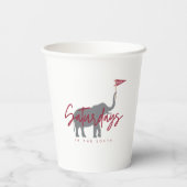 Football zaterdag in de South Paper Cup Papieren Bekers (Achterkant)