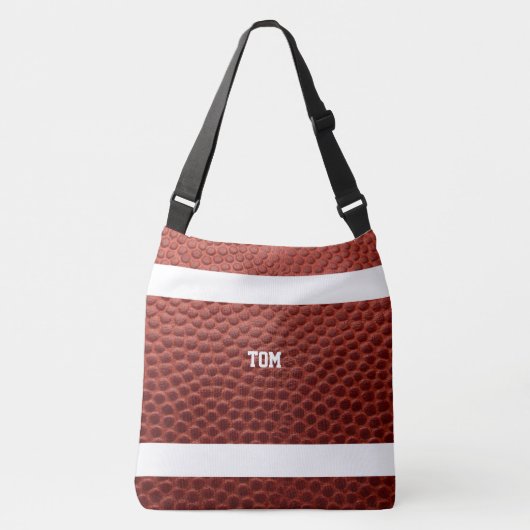 Football ziet er persoonlijk uitzien crossbody tas (Voorkant)