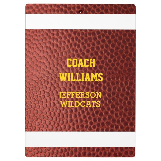 Football ziet er persoonlijk uitzien klembord (Achterkant)