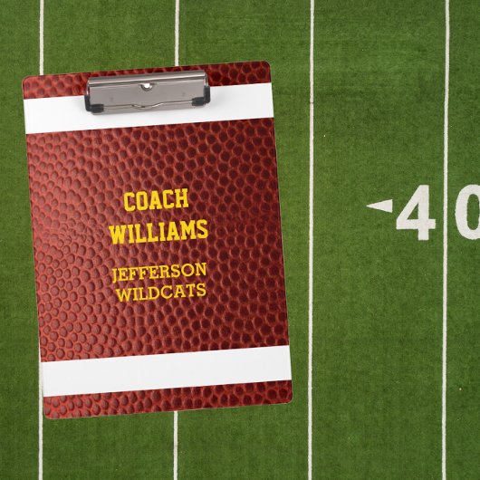 Football ziet er persoonlijk uitzien klembord