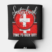 Football Zwitserland Vlag, Zwitsers Sportfan Voetb Blikjeskoeler (Achterkant)