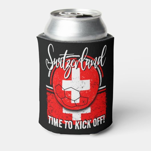 Football Zwitserland Vlag, Zwitsers Sportfan Voetb Blikjeskoeler (Blikje Achterkant)