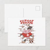 Football Zwitserse Koe Vangst Zwitserland Briefkaart (Voorkant / Achterkant)