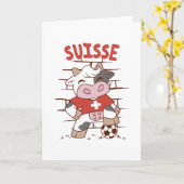 Football Zwitserse Koe Vangst Zwitserland Kaart (Gele Bloem)