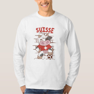Football Zwitserse Koe Vangst Zwitserland T-shirt