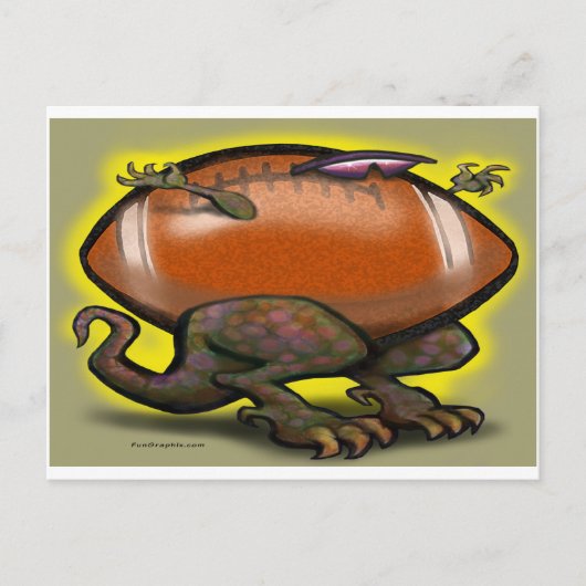 FootballaSaurus Rex Briefkaart (Voorkant)