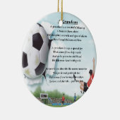    FootballGrandson Poem Keramisch Ornament (Rechts)