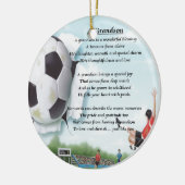    FootballGrandson Poem Keramisch Ornament (Links)