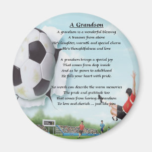    FootballGrandson Poem Magneet