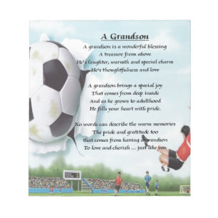    FootballGrandson Poem Notitieblok