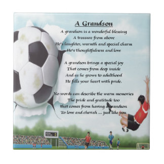    FootballGrandson Poem Tegeltje