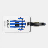 Footballs Bagagelabel - met blauw & wit Shirt (Achterkant horizontaal)