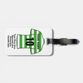Footballs Bagagelabel - met Green Hoops (Achterkant horizontaal)