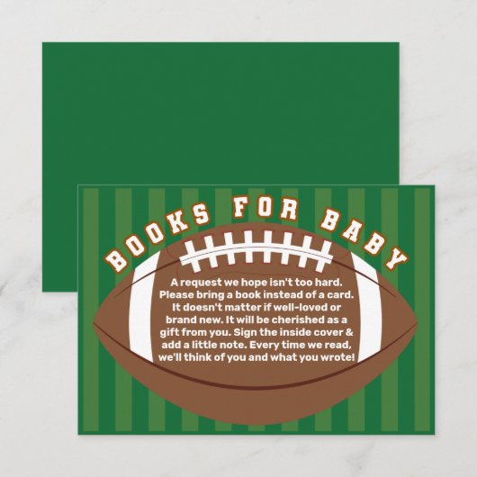Footballs boeken voor Baby aanvragen Informatiekaartje (Voorkant / Achterkant)