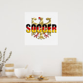 Footballs cadeaus voor voetbalfans in Duitsland Poster (Keuken)