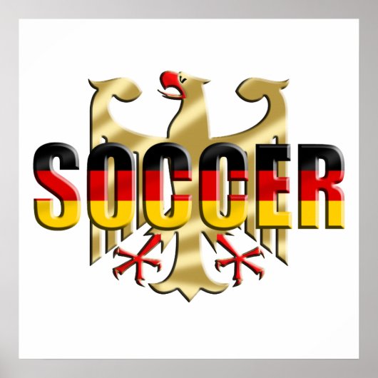 Footballs cadeaus voor voetbalfans in Duitsland Poster (Voorkant)