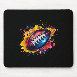 Footballs Design. Uni Football Graphic - Zwart Muismat