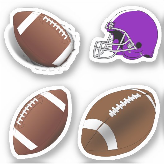 Footballs en Footballs helm Sticker (Voorkant)