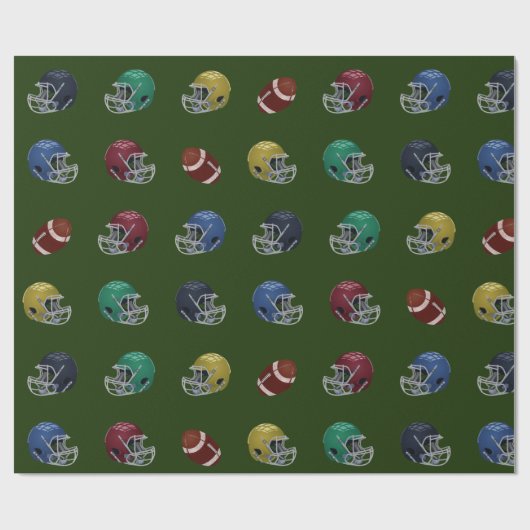 Footballs en helmen cadeaupapier (Vlak)