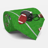 Footballs en helmen Patroon Stropdas (Opgerold)