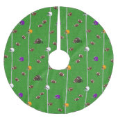 Footballs- en Helmets-patroon Kerstboom Rok (Voorkant)