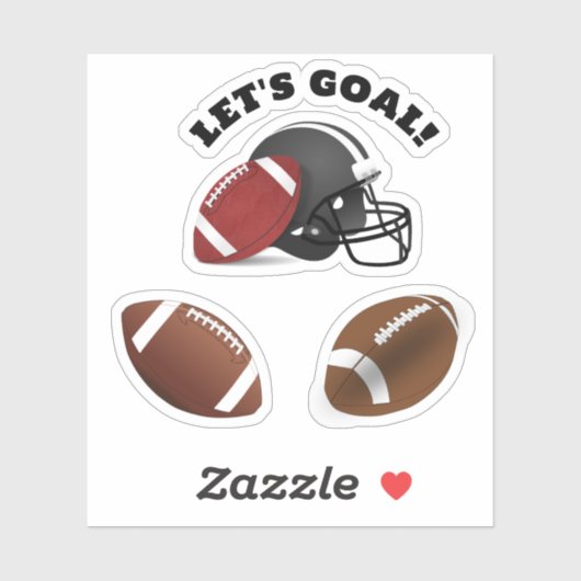 Footballs en Helmsporten Sticker (Vel)