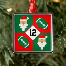 Footballs- en Santa Custom Football Player Number