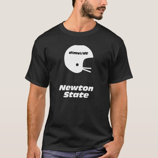 Footballs helm in de staat Newton T-shirt (Voorkant)