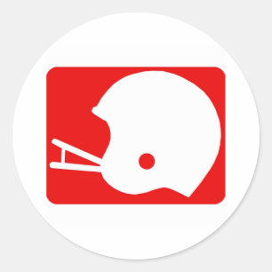 footballs helm logo ronde sticker