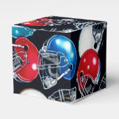 Footballs helm Pattern Cube Favor Box Bedankdoosjes (Voorkant Zijde)