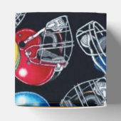 Footballs helm Pattern Cube Favor Box Bedankdoosjes (Bovenkant)