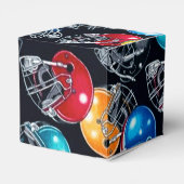 Footballs helm Pattern Cube Favor Box Bedankdoosjes (Achterkant)