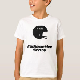 Footballs helm radioactieve toestand t-shirt