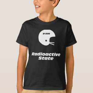 Footballs helm radioactieve toestand t-shirt