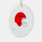 Footballs helm - rood keramisch ornament (Rechts)