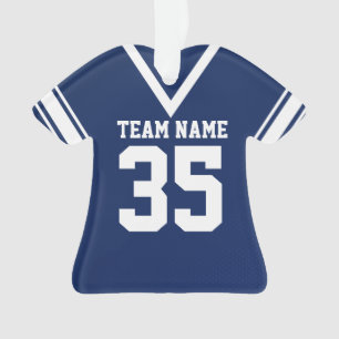 Footballs jersey donkerblauw uniform ornament