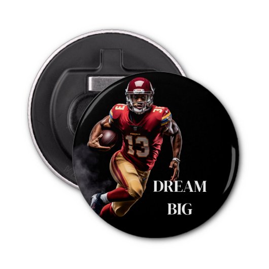 Footballs knop flesopener button flesopener (Voorkant)