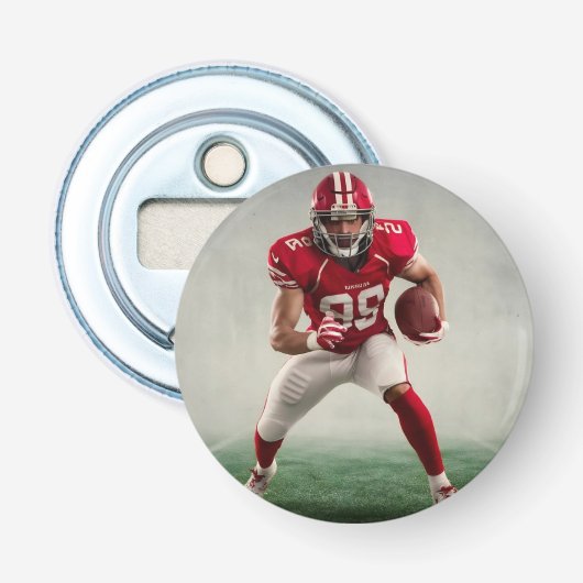 Footballs knop flesopener button flesopener (Voorkant)