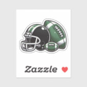 Footballs kogelhelm Cartoon Afbeelding Sticker (Vel)