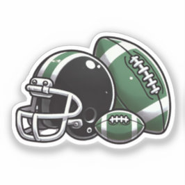 Footballs kogelhelm Cartoon Afbeelding Sticker