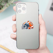 Footballs kogelhelm Cartoon Afbeelding Sticker (Telefoon)